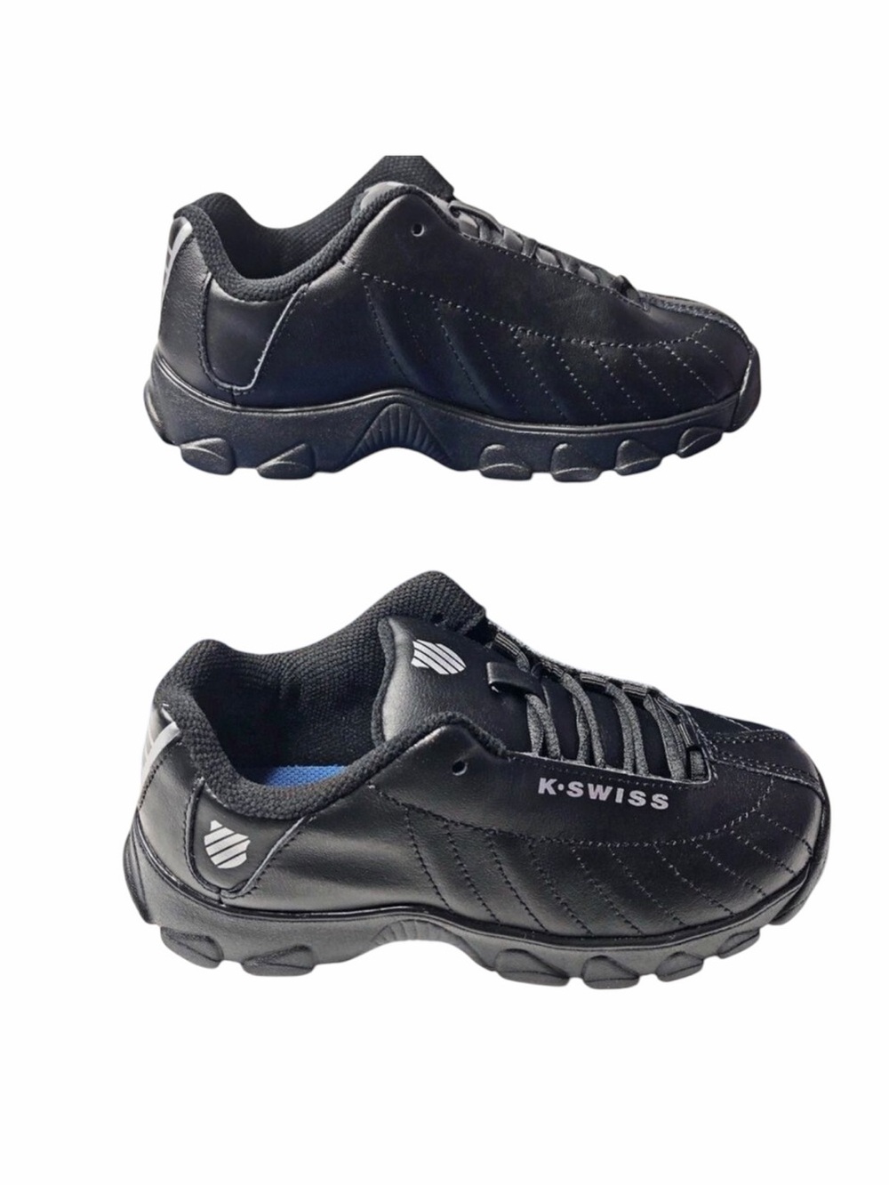NIB K-Swiss Classic Low Boys Sneakers Leather Black Athletic Shoes⁠ Sz 6-2